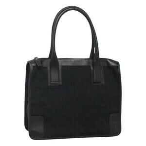 GUCCI GG Canvas Tote Bag Outlet Black Gold 000 0855 00 000 0855 00